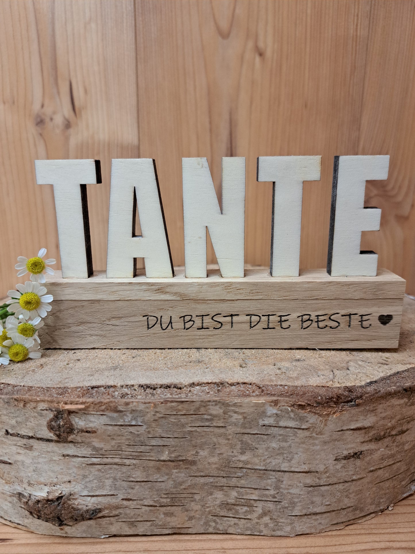 Holzdekoration/Geschenkidee "Tante - Du bist die Beste"