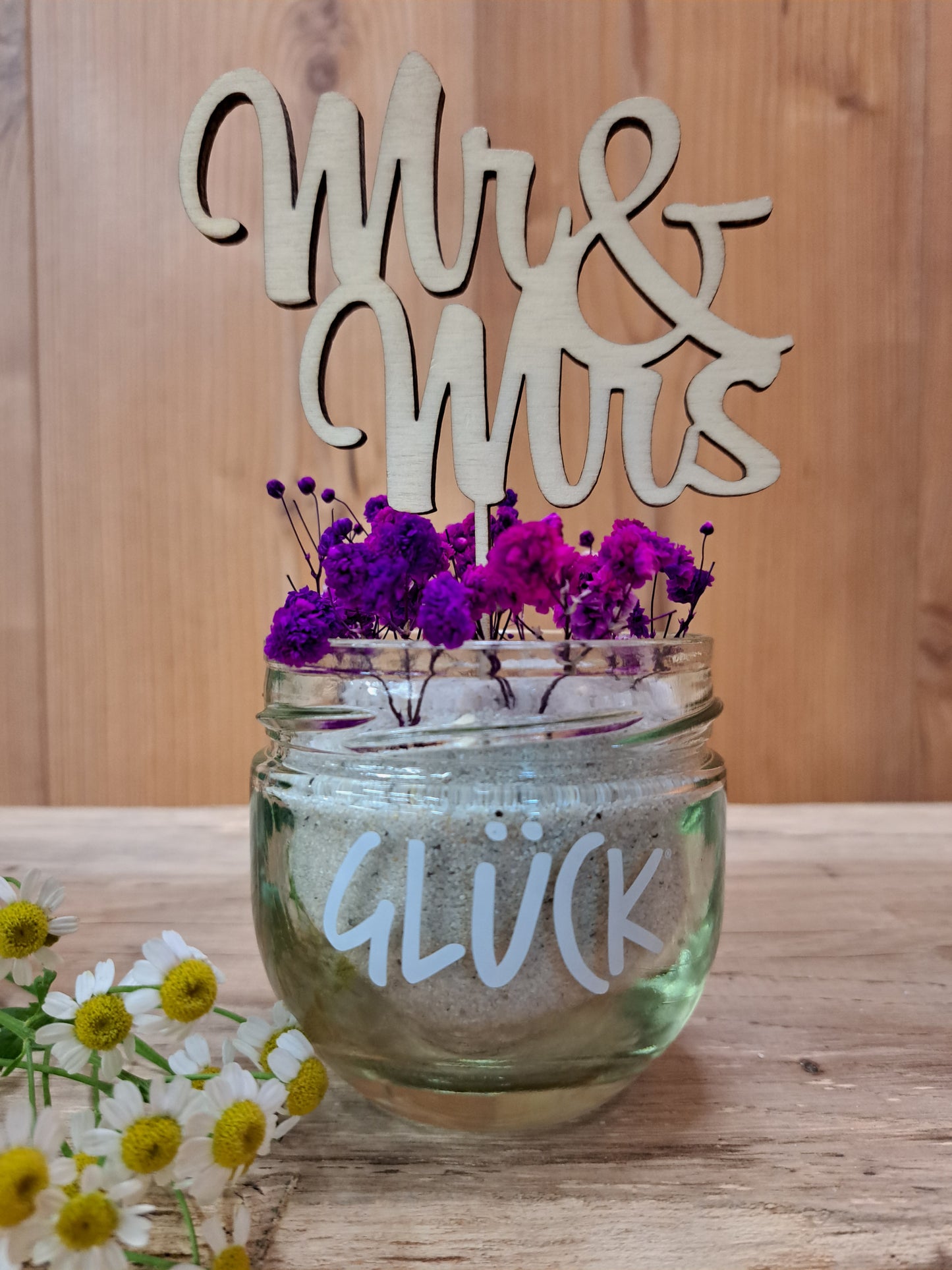 „Mr. & Mrs.“ Glücksglas – Romantisches Geschenk für Paare