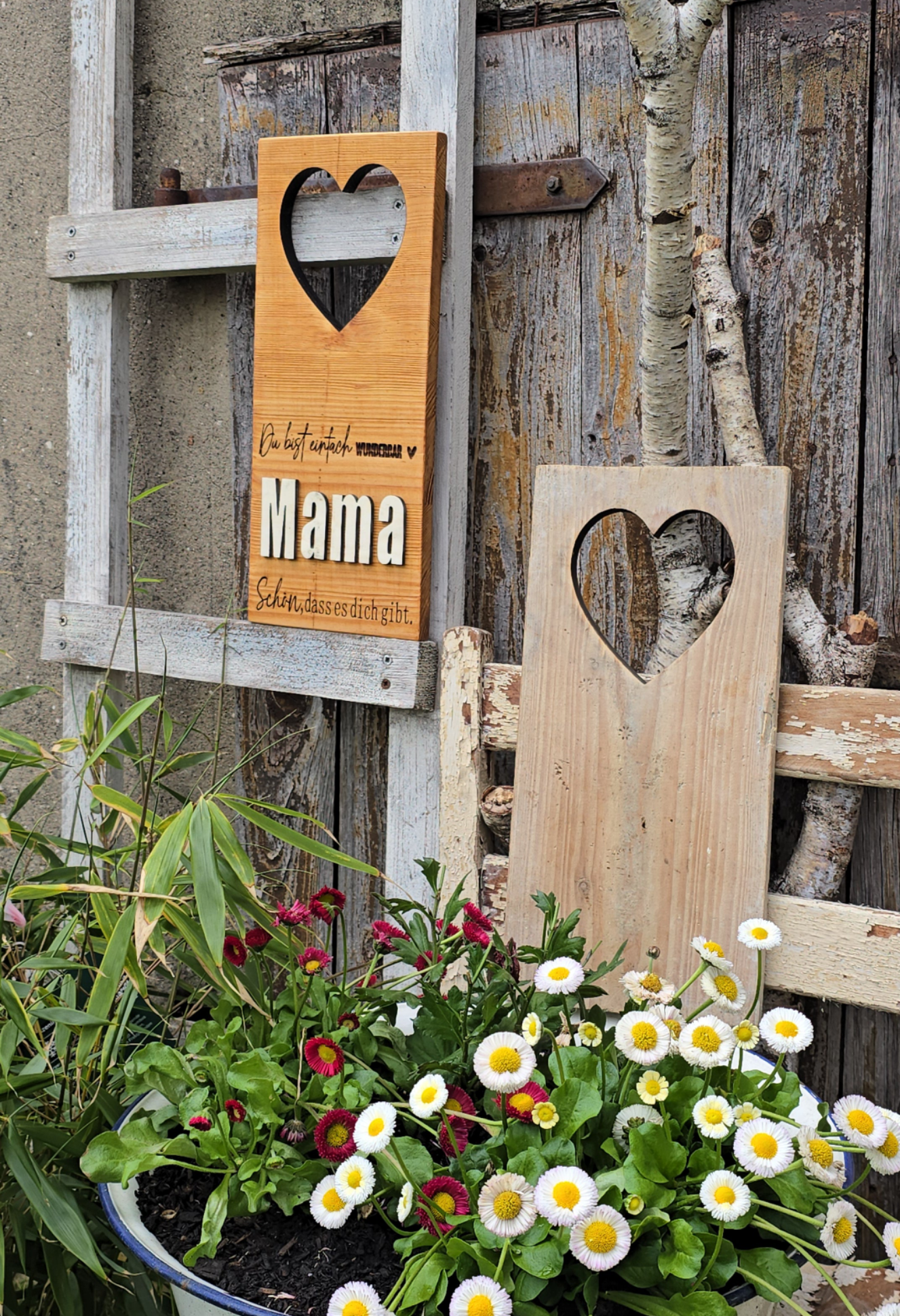 Deko-Holzbrett "Mama – Du bist wunderbar"