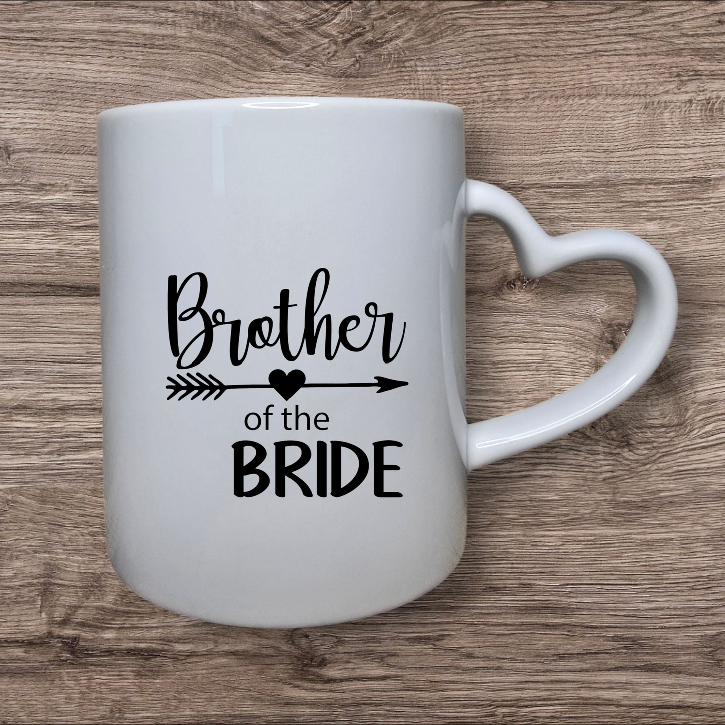 Tasse „Brother of the Bride“ mit Herzgriff – Ein liebevolles Geschenk zur Hochzeit