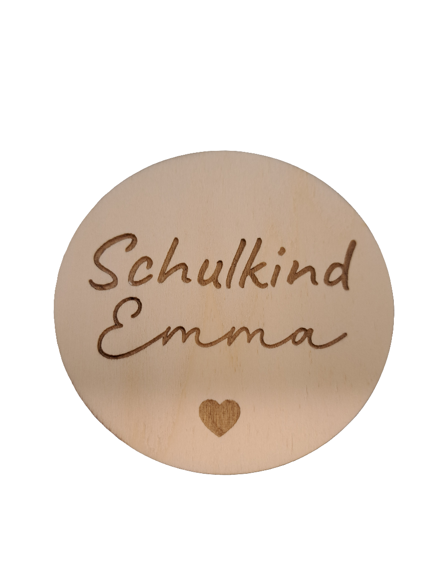 Personalisiertes Holzschild „Schulkind"