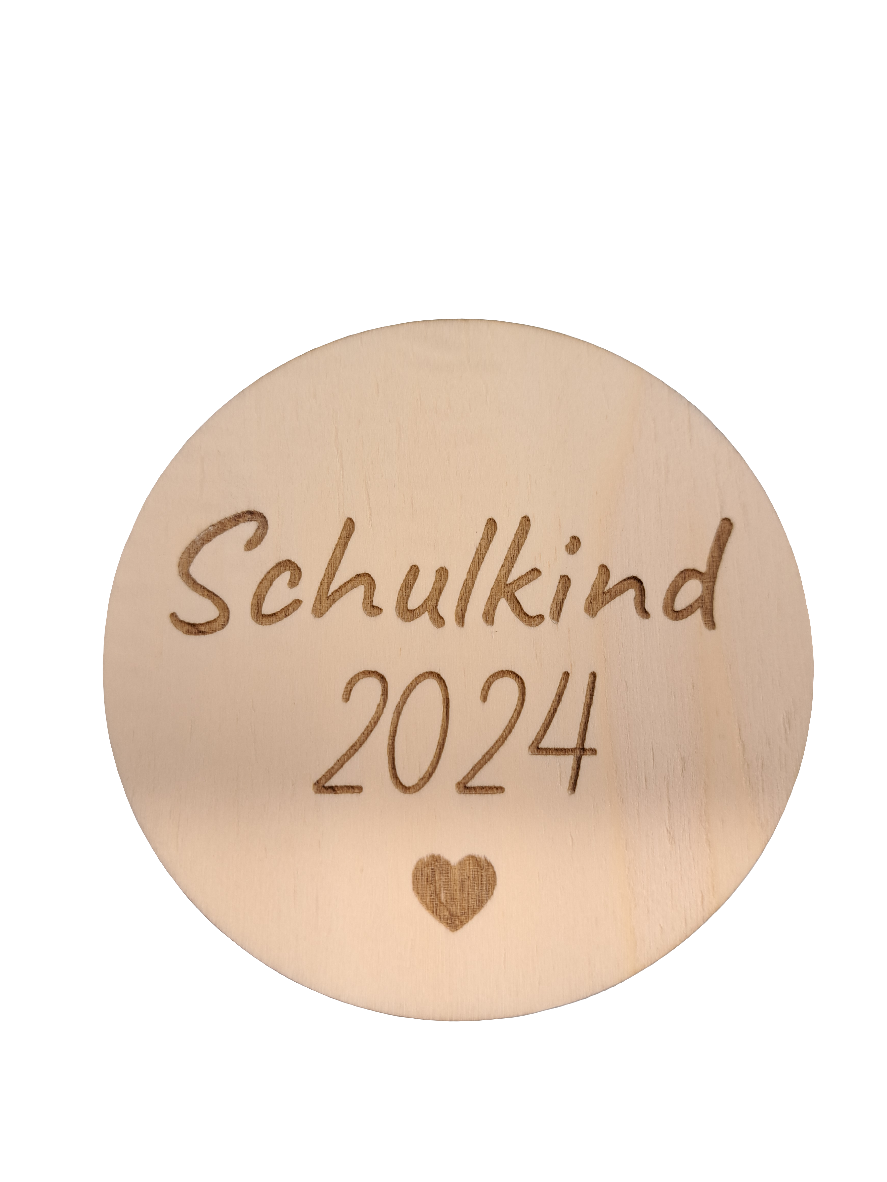 Holzschild „Schulkind 2024"