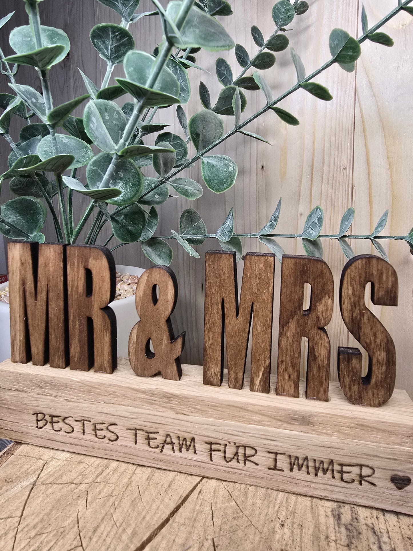 Hochzeitsgeschenk „Mr. & Mrs.“ – Bestes Team für immer