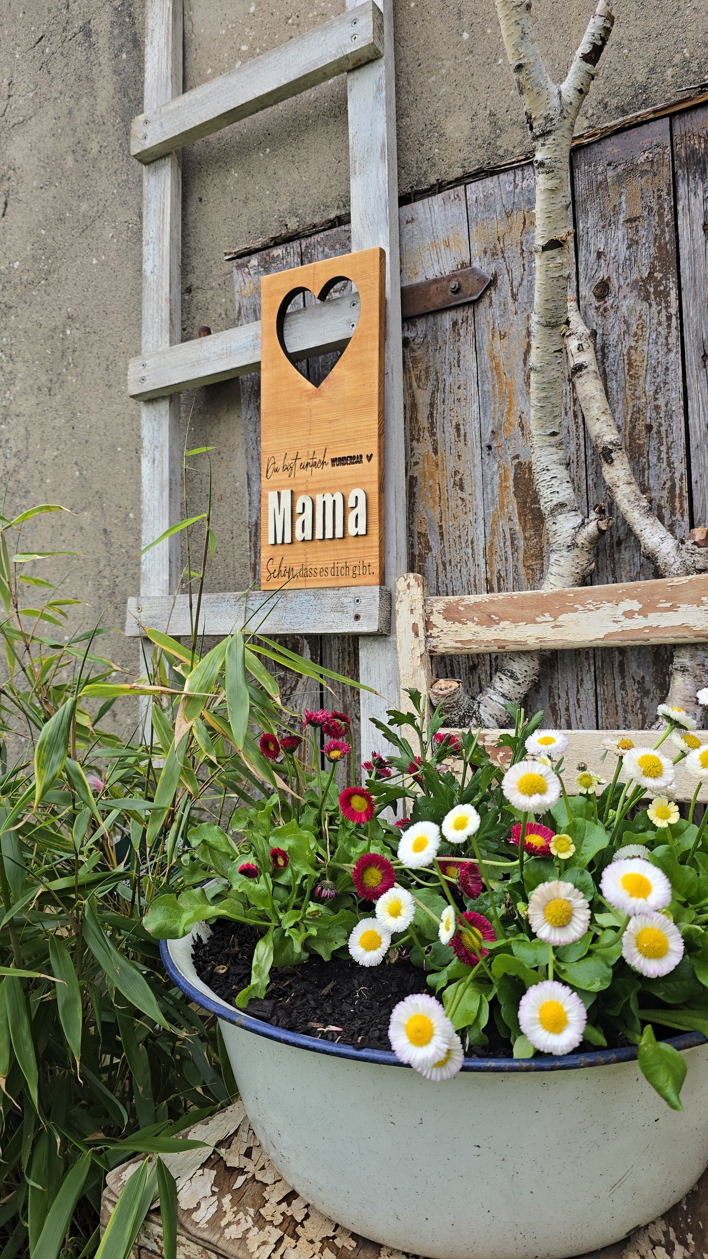 Deko-Holzbrett "Mama – Du bist wunderbar"