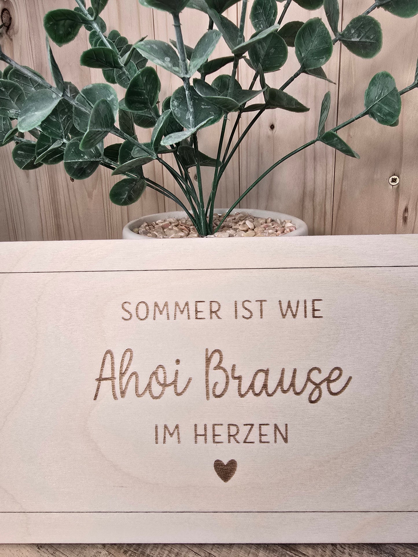 Holzschild mit Gravur „Ahoi Brause" | Geschenkidee aus Birkenholz