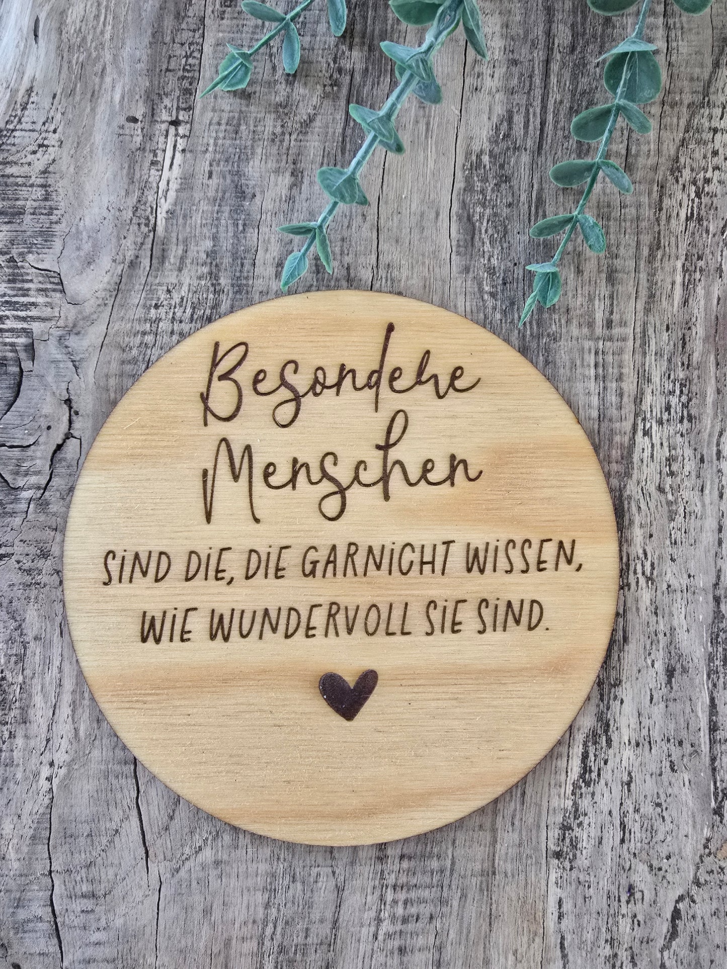 Holzschild - Besondere Menschen