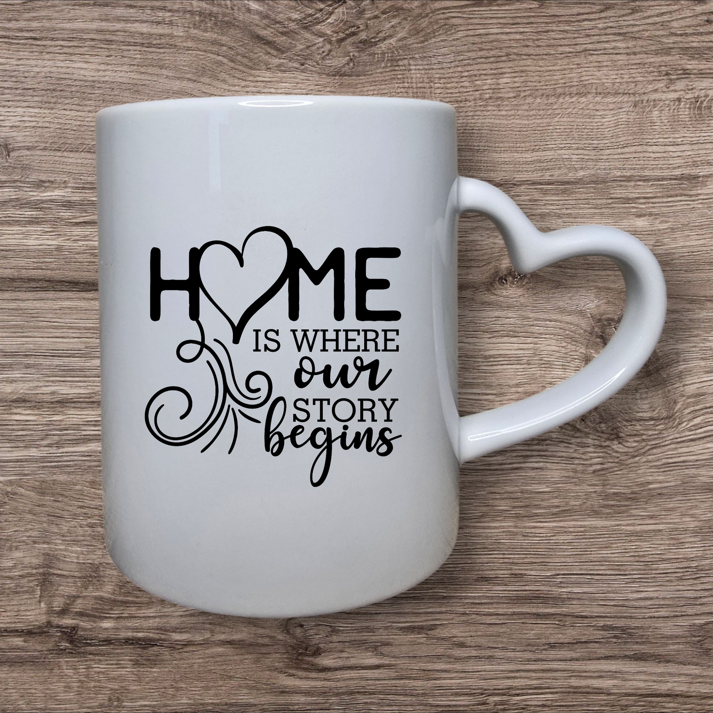 Tasse „Home is where our story begins“