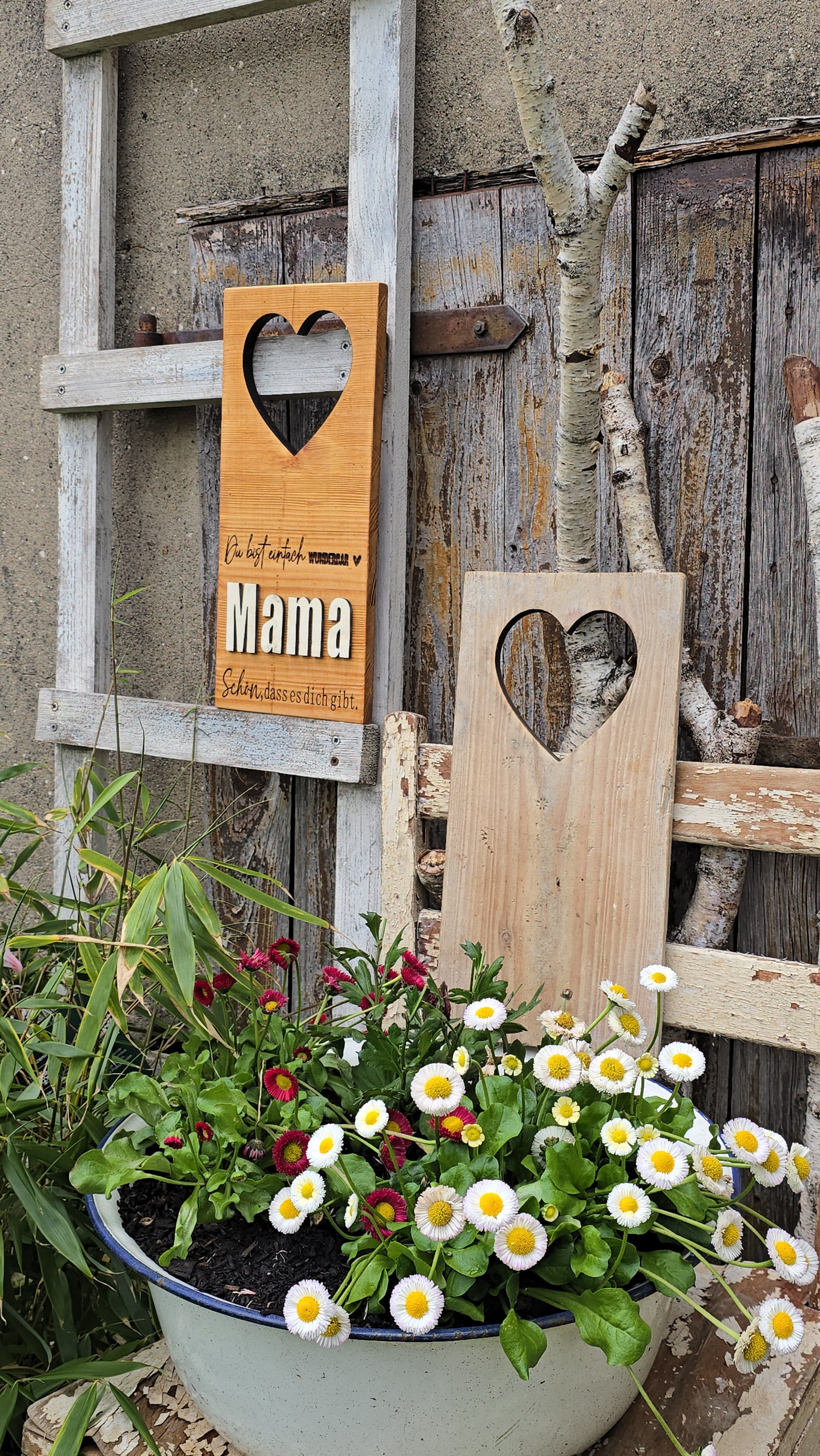 Deko-Holzbrett "Mama – Du bist wunderbar"