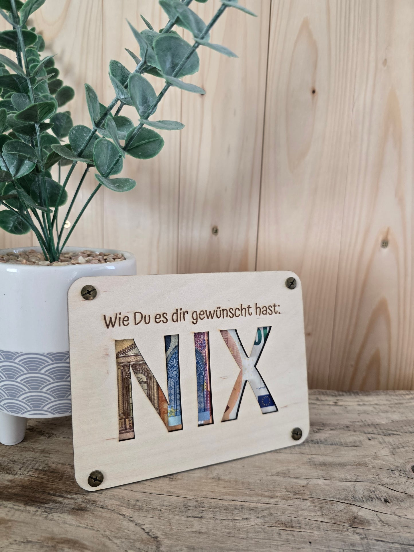 Gutschein „Wie du es dir gewünscht hast: NIX“ – humorvoll & handgemacht