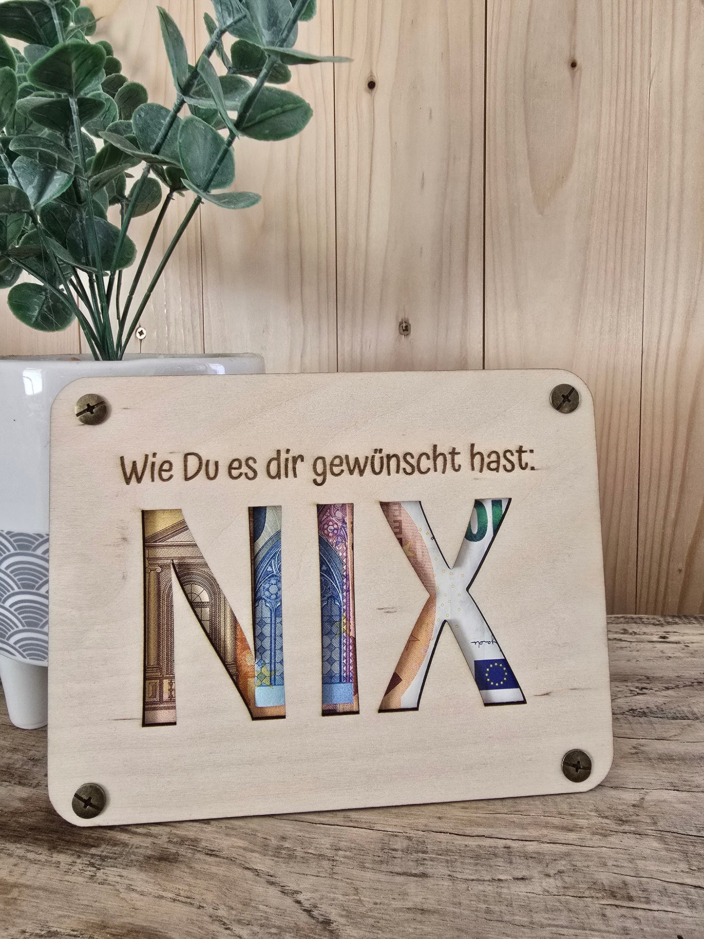 Gutschein „Wie du es dir gewünscht hast: NIX“ – humorvoll & handgemacht