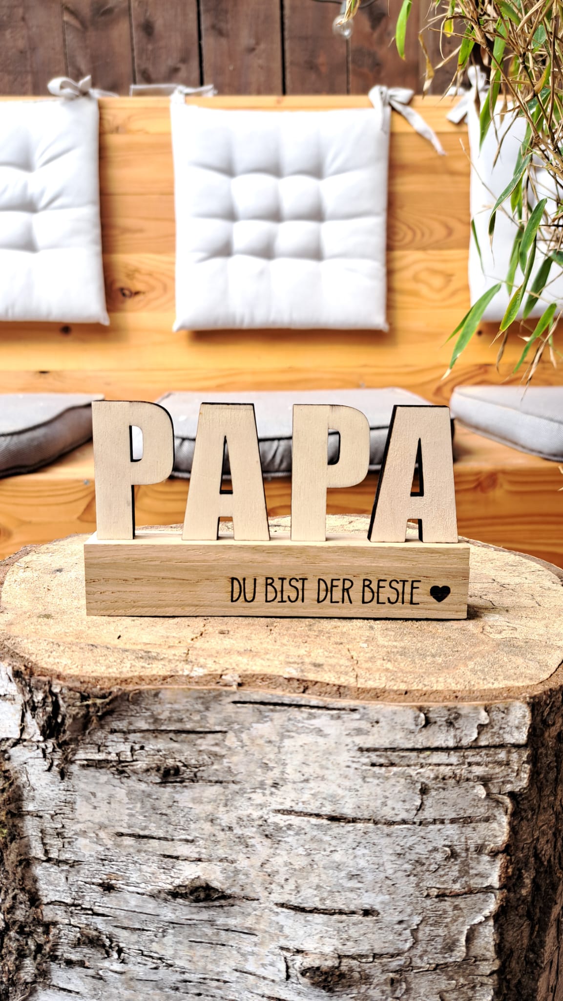 Personalisiertes Holzschild „PAPA" „MAMA" „FREUNDIN" - Du bist der Beste“