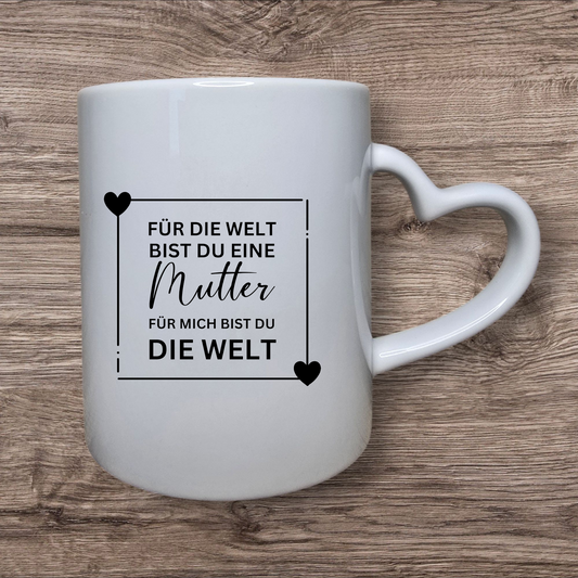 Mama-Tasse mit Herzhenkel