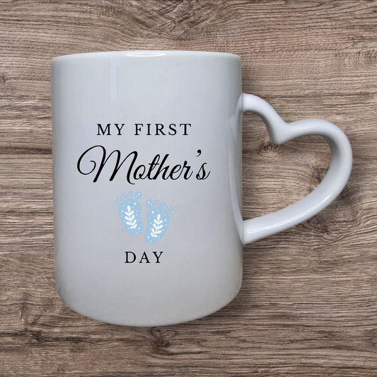 Tasse - My first Motherday mit blauen Babyfüßen