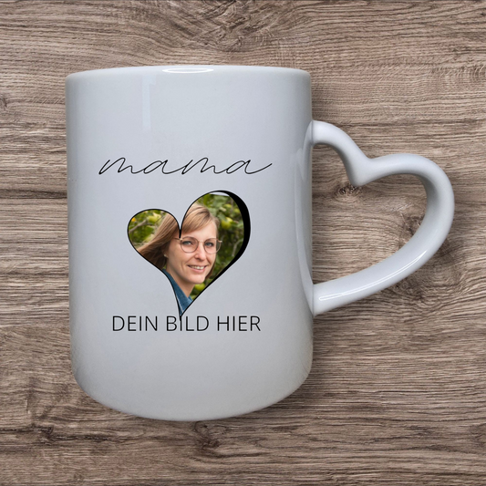 Personalisierte Mama-Tasse – Dein Bild im Herzen