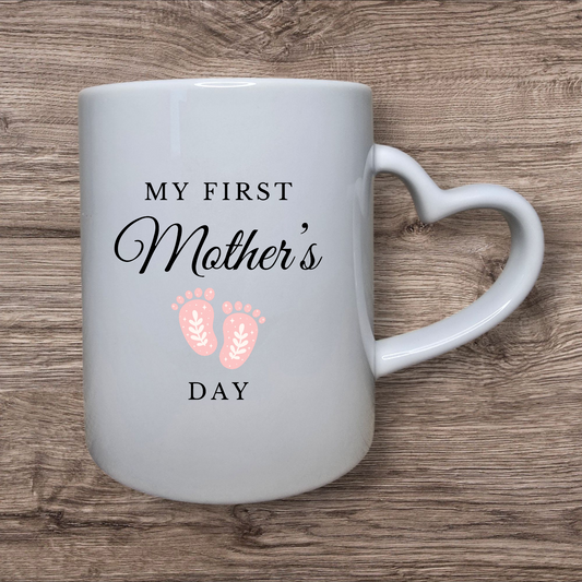 Tasse - my first Motherday mit rosa Babyfüßen