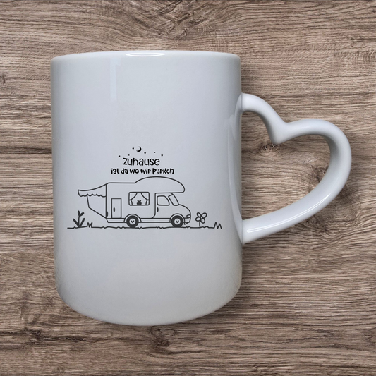 Tasse - " Zu Hause ist, da wo wir parken"